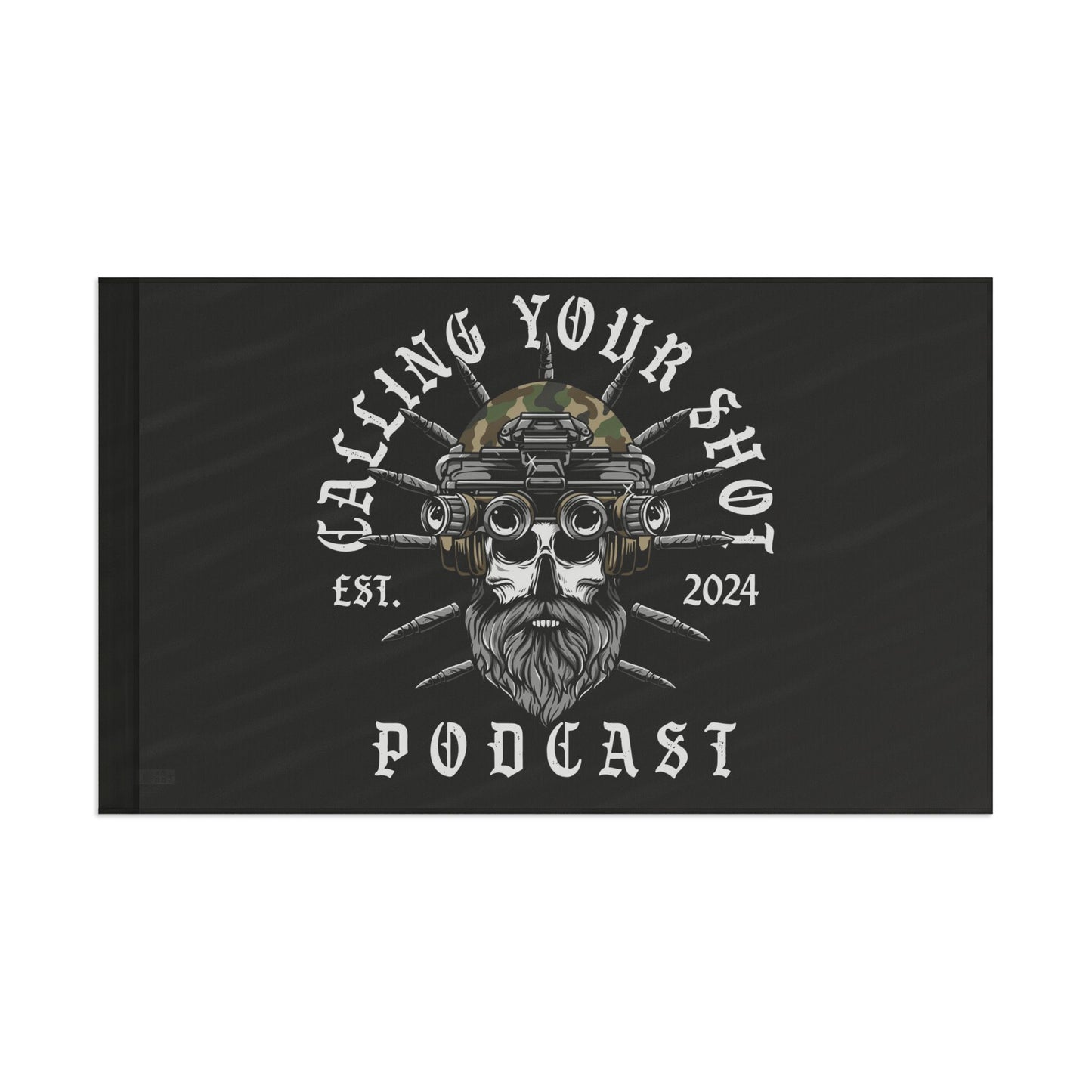 Stylish Podcast Flag - Calling Your Shot, Home Decor, Gift for Podcasters, Unique Wall Hanging, Podcast Merchandise