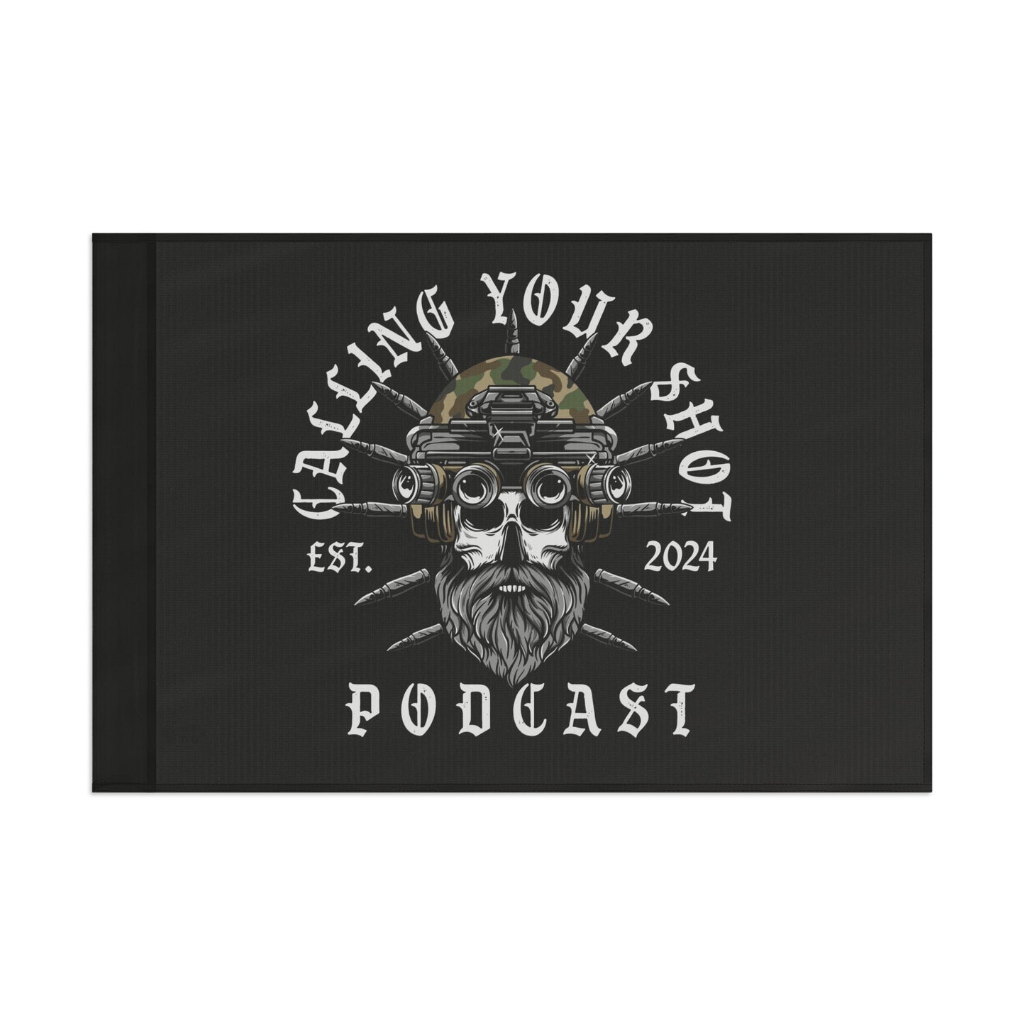 Stylish Podcast Flag - Calling Your Shot, Home Decor, Gift for Podcasters, Unique Wall Hanging, Podcast Merchandise