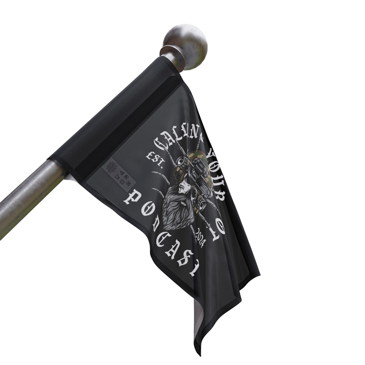Stylish Podcast Flag - Calling Your Shot, Home Decor, Gift for Podcasters, Unique Wall Hanging, Podcast Merchandise