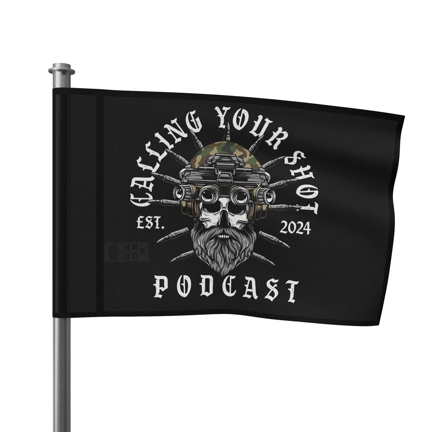 Stylish Podcast Flag - Calling Your Shot, Home Decor, Gift for Podcasters, Unique Wall Hanging, Podcast Merchandise