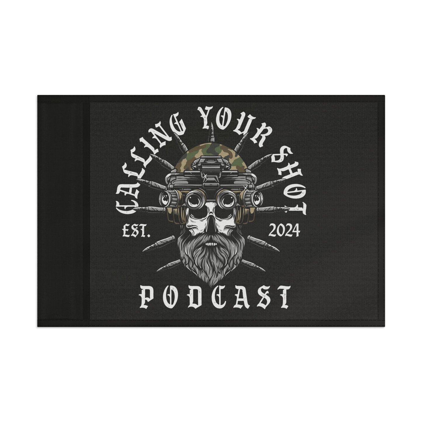 Stylish Podcast Flag - Calling Your Shot, Home Decor, Gift for Podcasters, Unique Wall Hanging, Podcast Merchandise
